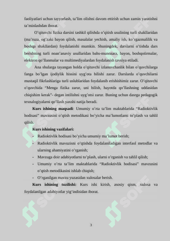UMUMIY O’RTA TA’LIM MAKTABLARIDA RADIOKTIVLIK HODISASI MAVZUSINI O’QITISH METODIKASI 3
