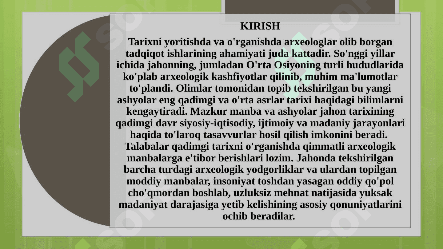 ARXEOLOGIK TADQIQOT TURLARI VA ZAMONAVIY USULLARI 3