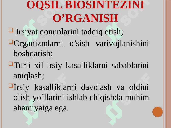 Transkripsiya, translyatsiya va oqsil biosintezi 3