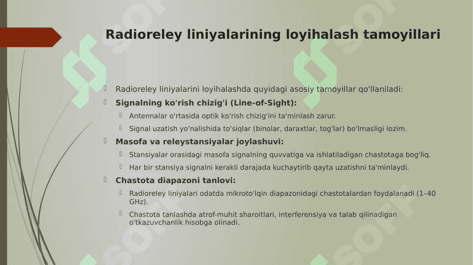 Radioreleyli aloqa liniyalarini tashkil etish 6