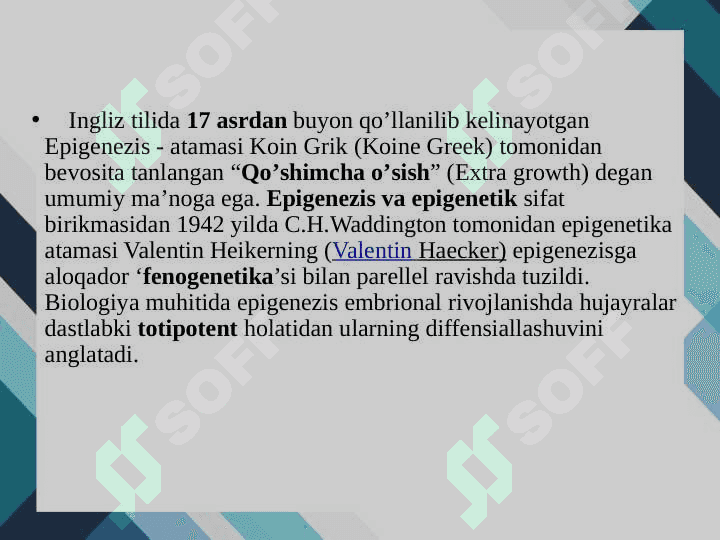 Epigenomika. Genlar faoliyatini boshqarilishining epigenetik mexanizmlari 7