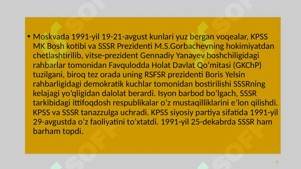 MUSTAQIL O‘ZBEKISTON RESPUBLIKASINING TASHKIL TOPISHI VA UNING TARIXIY AHAMIYATI 3