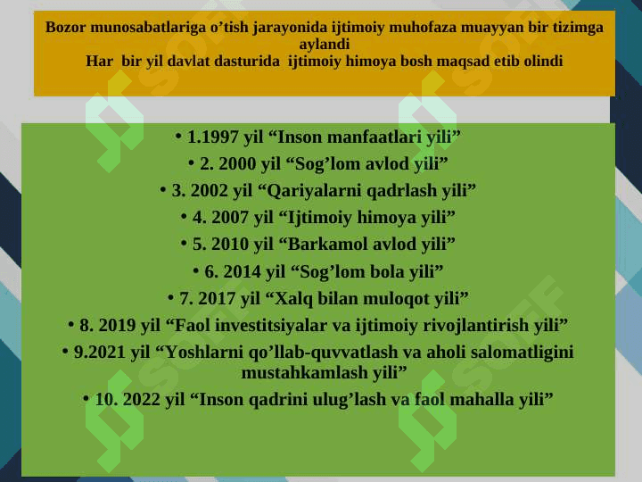 O’zbekiston Respublikasidagi ijtimoiy o’zgarishlar 4