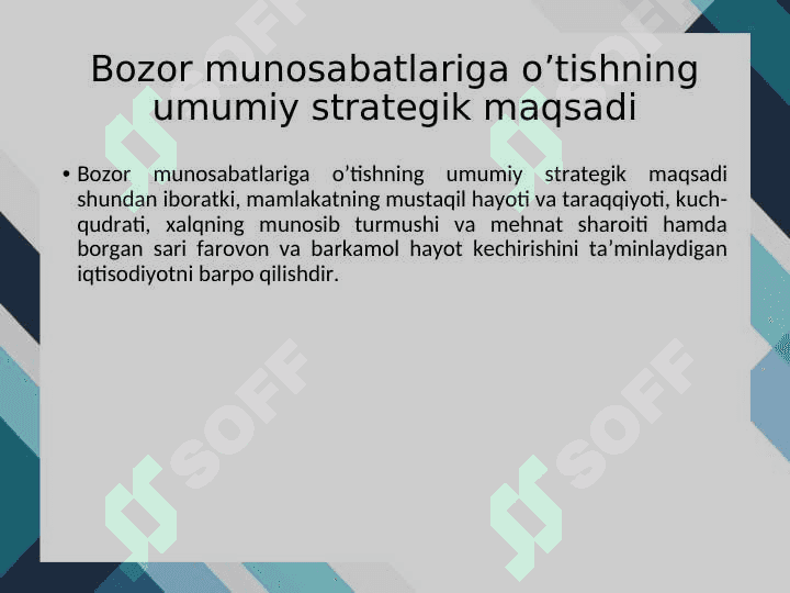 Bozor iqtisodiyotiga o‘tish davri va uning O‘zbekistondagi xususiyatlari 2