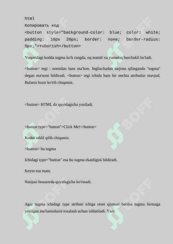 HTMLDA TUGMA YARATISH 5