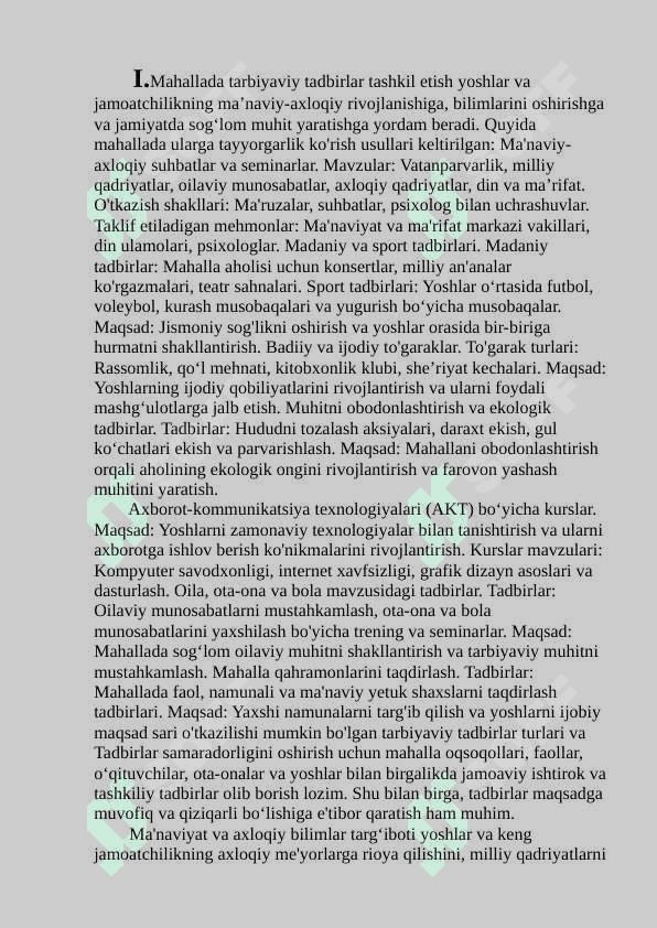 Mahalla institutining bola rivojlanishidagi roli 2