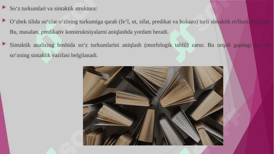 Mashina tarjimasi sintaktik analizi uchun o‘zbek tilining sintaktik strukturalarini modellashtirish 8