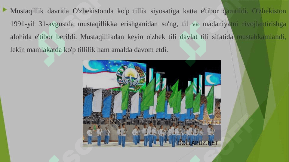Mustaqillik davrida O'zbekistonda ko'p tillik 3