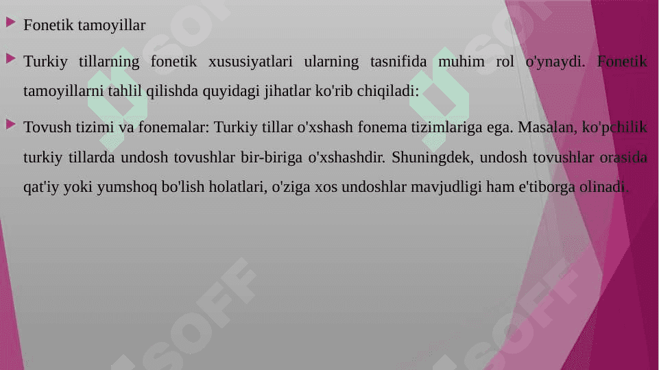 Turkiy tillar tasnifidagi fonetik va morfologik tamoyillar 7