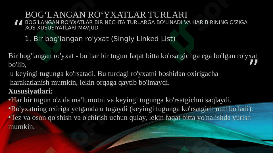 Bogʻlangan roʻyxatlar 4