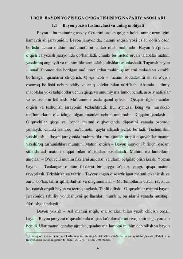 BOSHLANG‘ICH SINFLARDA BAYON YOZISHGA O‘RGATISH USULLARI 5