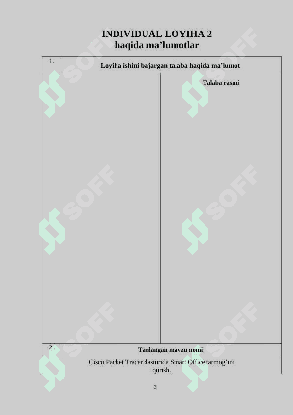 Cisco Packet Tracer dasturida Smart Office tarmog’ini qurish 2
