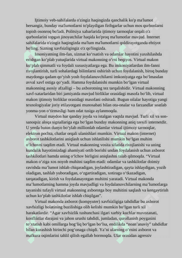 Ijtimoiy mediada taxdid va xavf-xatarlar 4