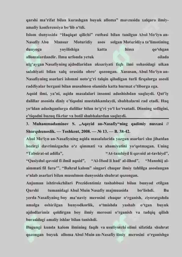 An-Nasafiy asarlarini tarixni o’rganishdagi ahamiyati 6