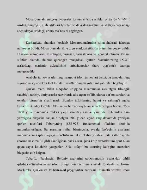 Ilk o`rta asrlarda o`rta osiyoda tarixiy bilimlar rivojlanishi 6