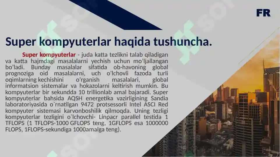 Super kompyuterlar va ularning xususiyatlari 4