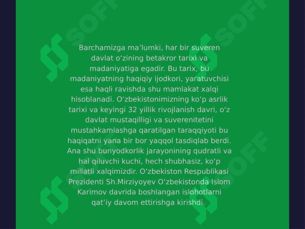 Prezident Sh.Mirziyoyev asarlarining ta’limiy-tarbiyaviy ahamiyati 2