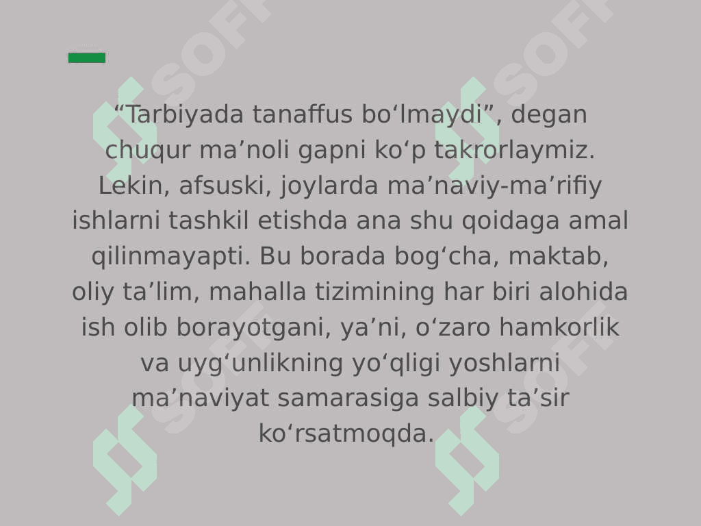 Prezident Sh.Mirziyoyev asarlarining ta’limiy-tarbiyaviy ahamiyati 4