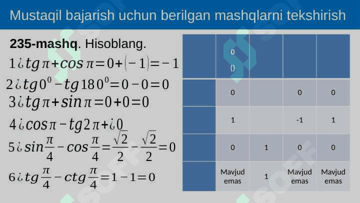 TRIGONOMETRIK FUNKSIYALAR. 2