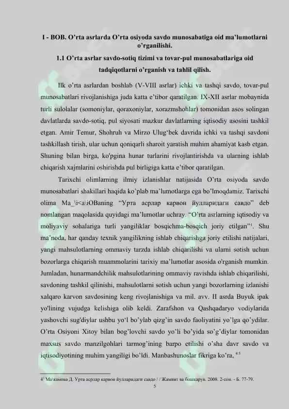 O’rta asrlarda O’rta osiyoda savdo munosabatiga oid ma’lumotlar 5