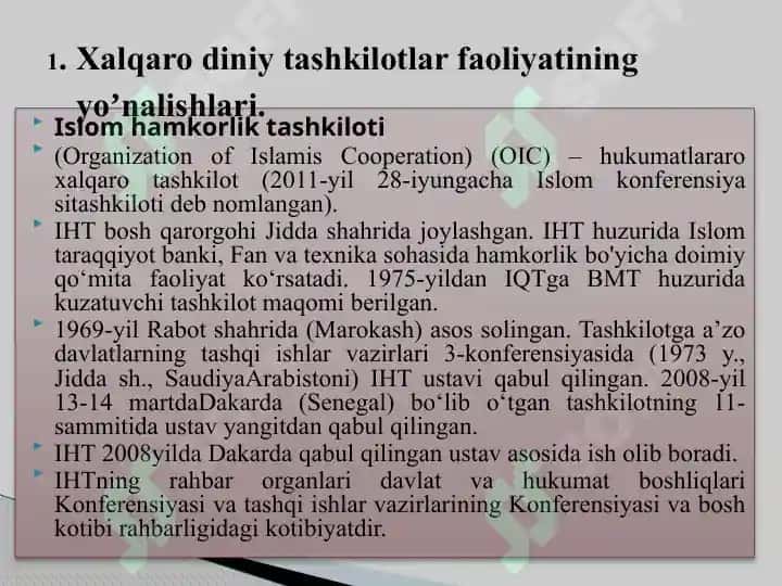 Xalqaro diniy tashkilotlar faoliyatining tarixi va ularning barqaror rivojlanish maqsadlariga erishishdagi ahamiyati 3