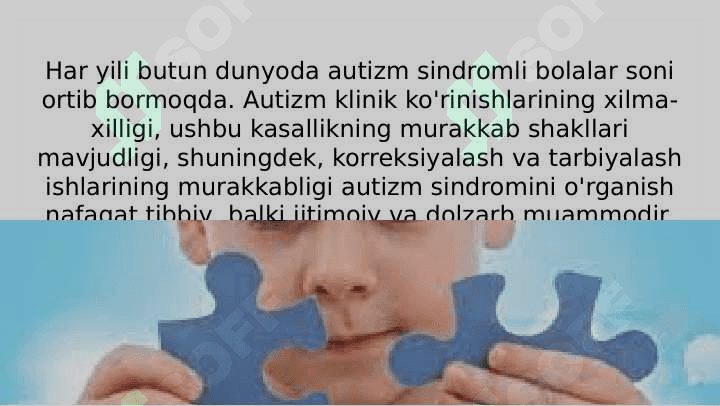 Autist bolalar bilan  ishlash mexanizmi 2