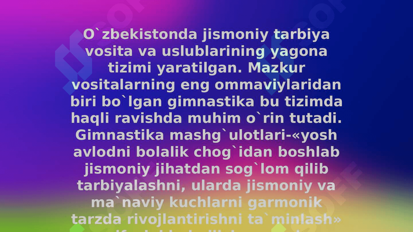 Gimnastikada jismoniy sifatlarning ahamiyti 2
