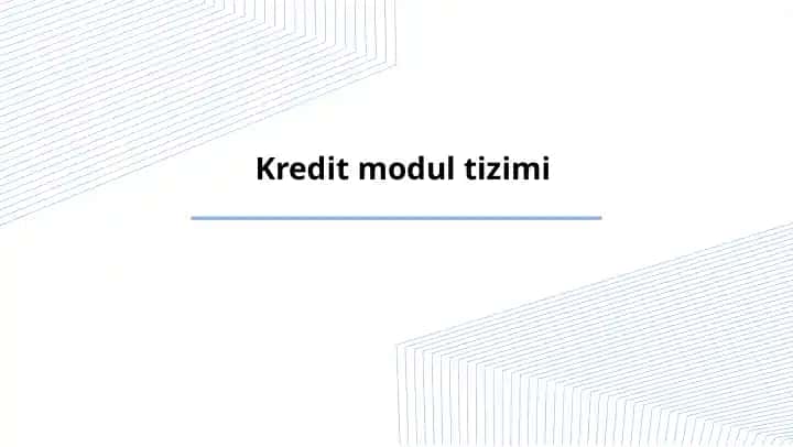 Kredit modul tizimi