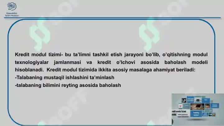Kredit modul tizimi 3