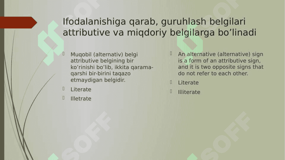STATISTIK TASNIFLASH VA GURUHLASH USLUBIYATI 7