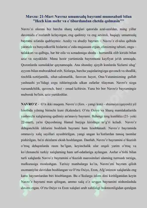 Navro'z bayrami tarixi va ma'nosi 2