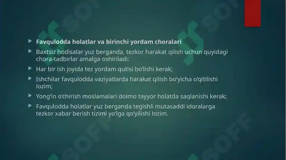 Yoʻllarni ta'mirlashda mehnat muhofazasi boʻyicha ishlarni tashkil qilish 7