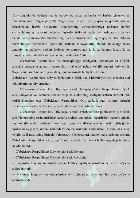 O'zbekiston Respublikasida sud tizimining Konstitutsiyaviy asoslari 6