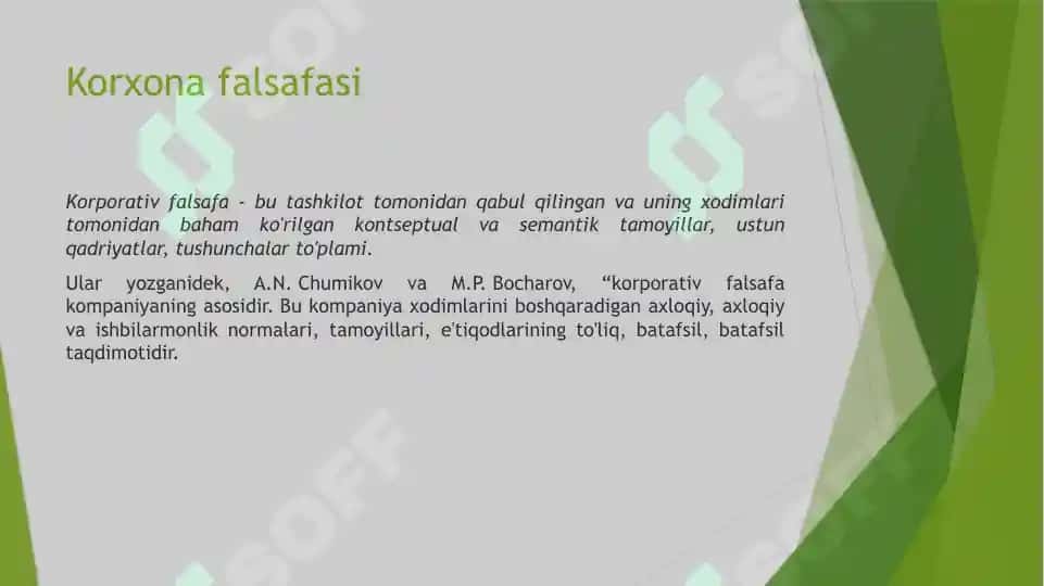 Korxona falsafasi 2