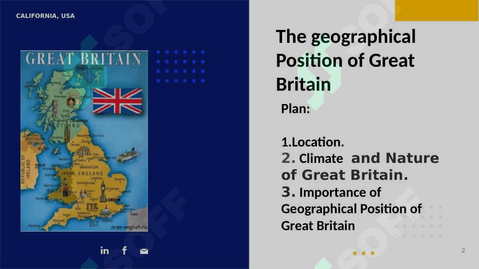 The geographical Position of Great Britain 2
