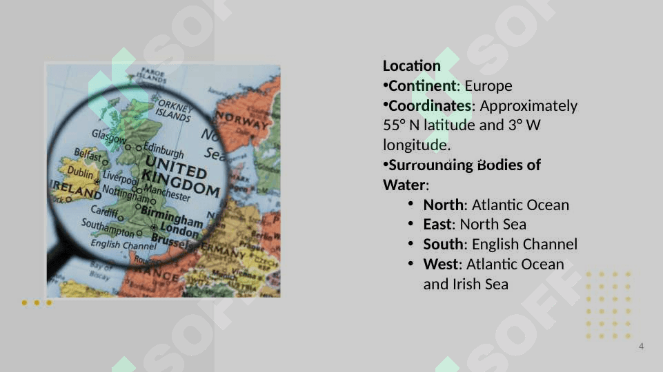 The geographical Position of Great Britain 4