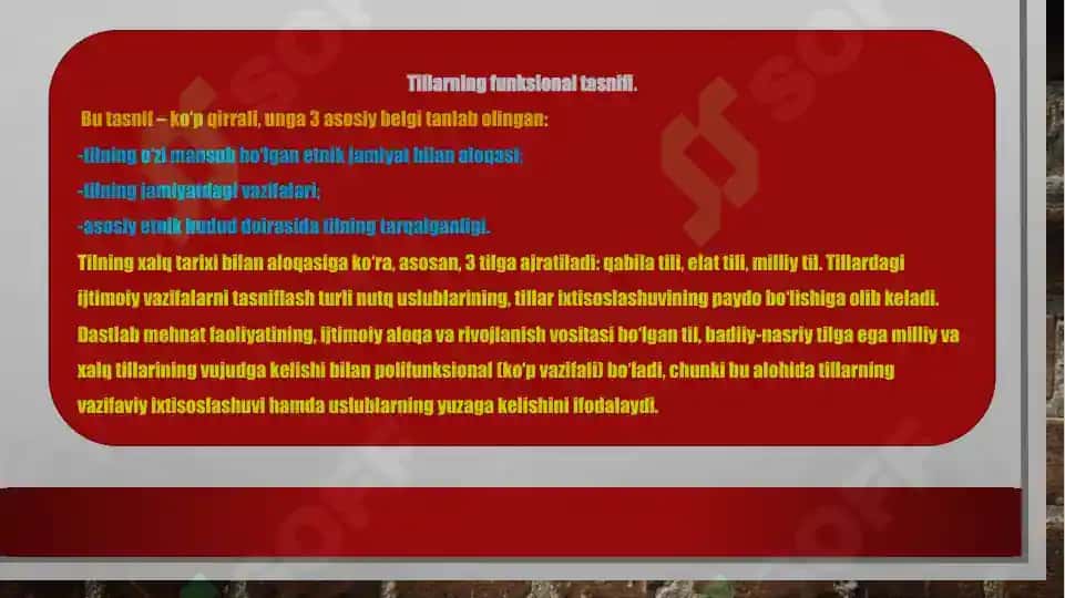 DUNYO TILLARNING GENEALOGIK TASNIFI 4