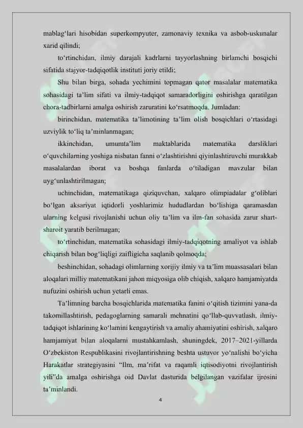 Taqqoslamalar va ularning bazi tadbiqlari 4