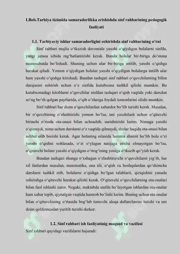 Tarbiya tizimida samaradorlikka erishishda sinf rahbarining pedagogik faoliyati 4