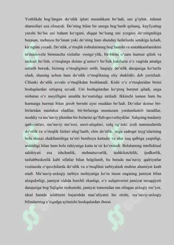 O‘quvchilarni o‘rtoqlik va do‘stlik hissida tarbiyalash 4