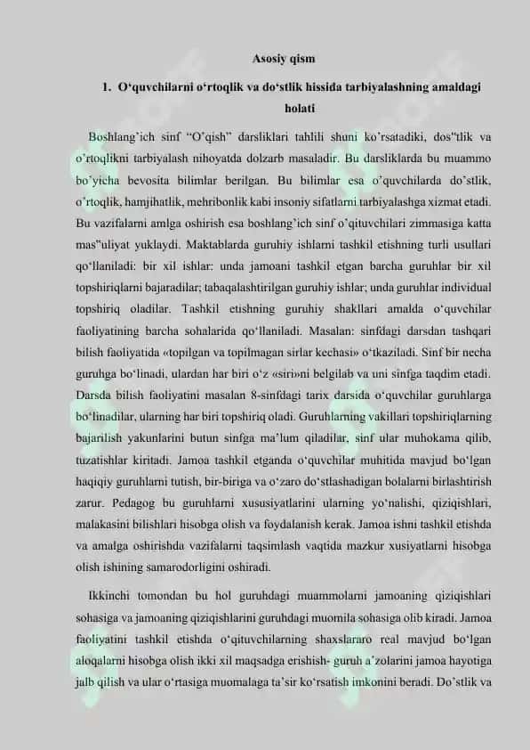 O‘quvchilarni o‘rtoqlik va do‘stlik hissida tarbiyalash 5