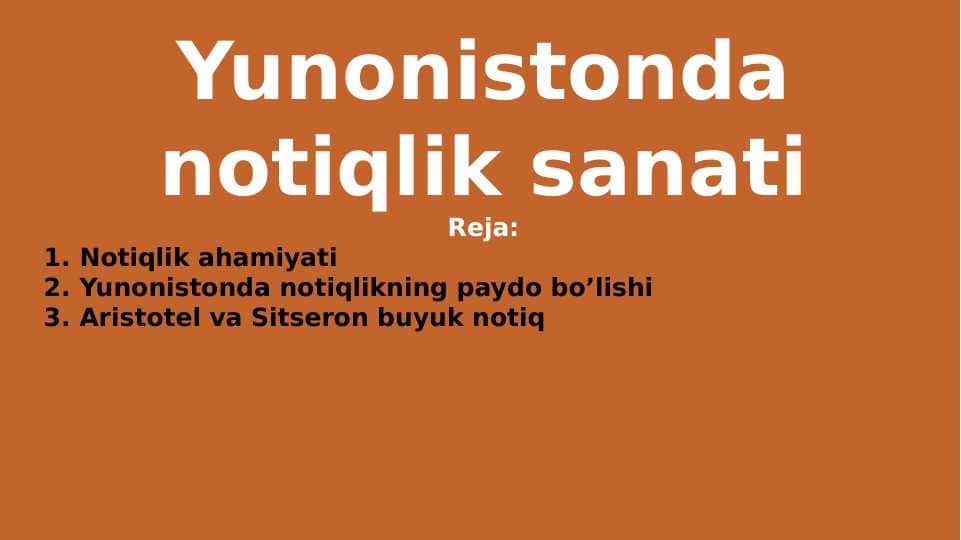 Yunonistonda Notiqlik sanati