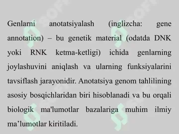 Genlarni anotatsiyalash usullari 2