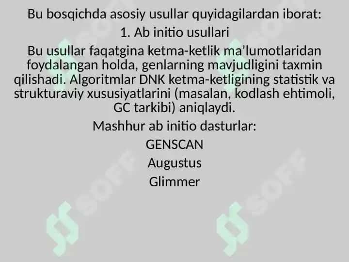 Genlarni anotatsiyalash usullari 5