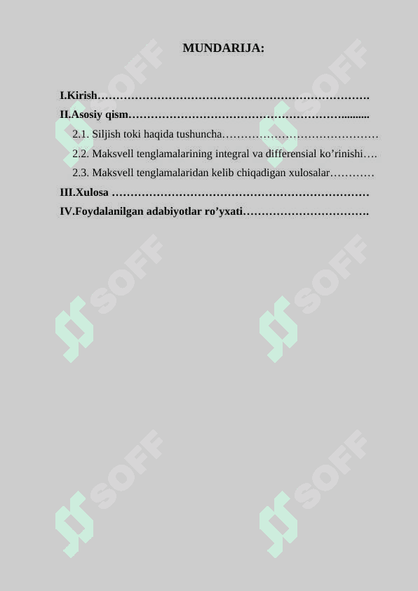 Siljish toki haqida tushuncha 2
