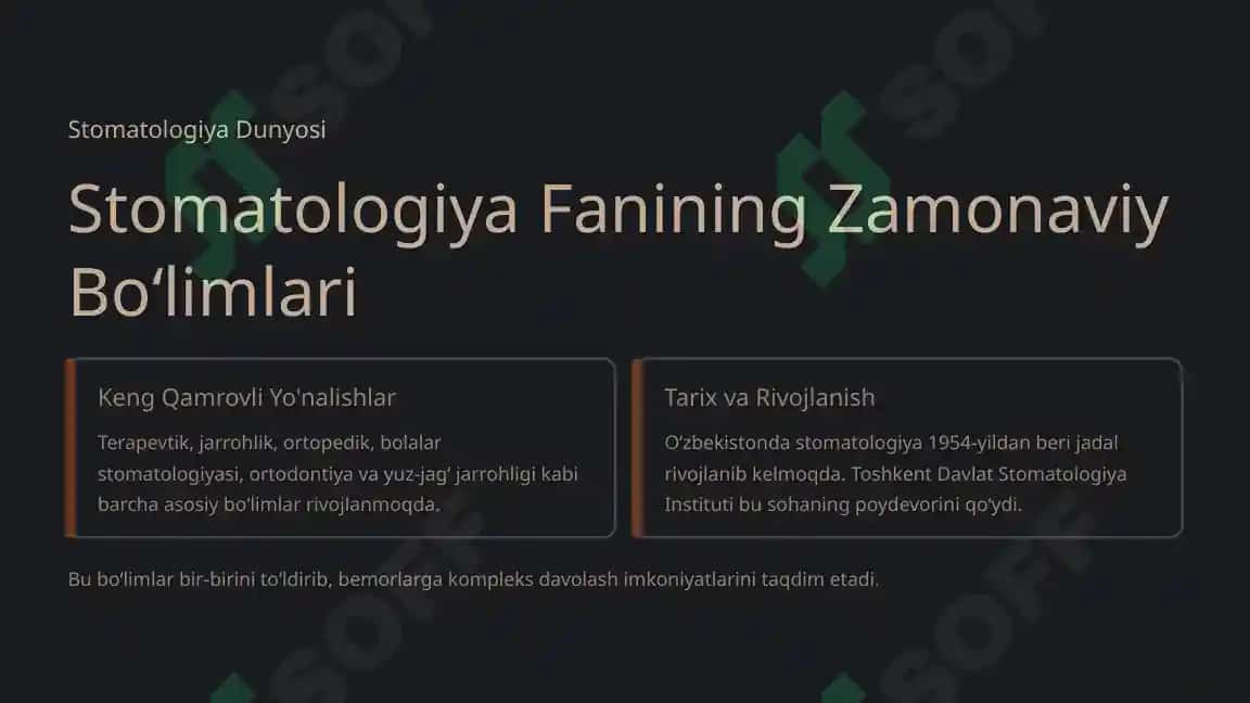 Zamonaviy Stomatologik Dastaklar: Innovatsiyalar va Amaliyot 3