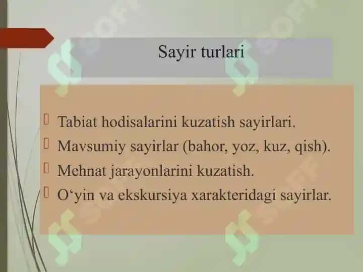 Sayirni o'tkazish mohiyati va ularning turlari 4