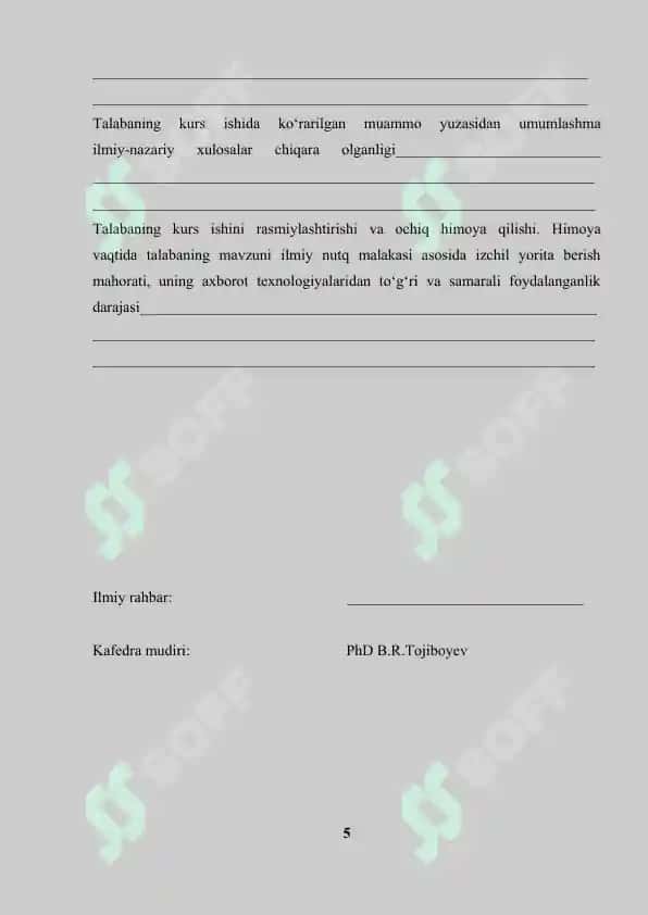 Kurs ishi "Tushda kechgan umrlar" romanida fojeaviylik mavzusida 4