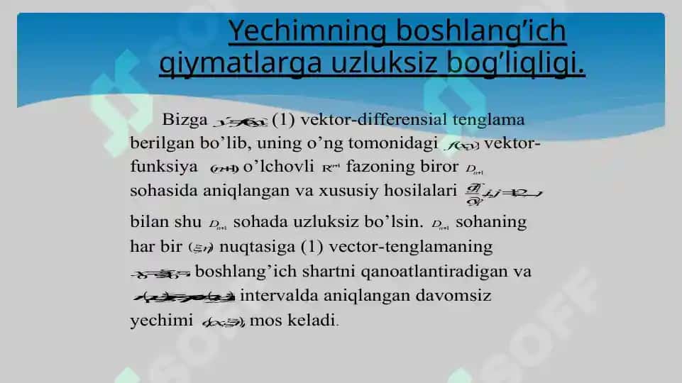 Differensial tenglamalar fanidan tayyorlagan mustaqil ishi 3