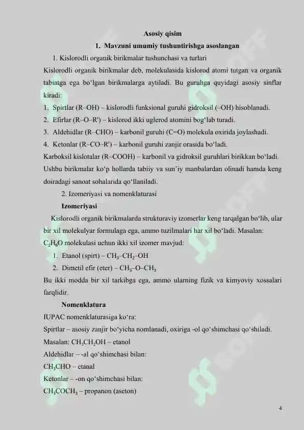 Kislorodli organik birikmalar 4
